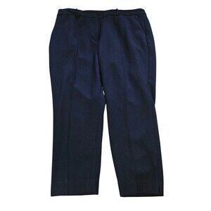Talbots Pants Women 18 W Navy Blue High Waist Hampshire Ankle. Plus Petite.NWT